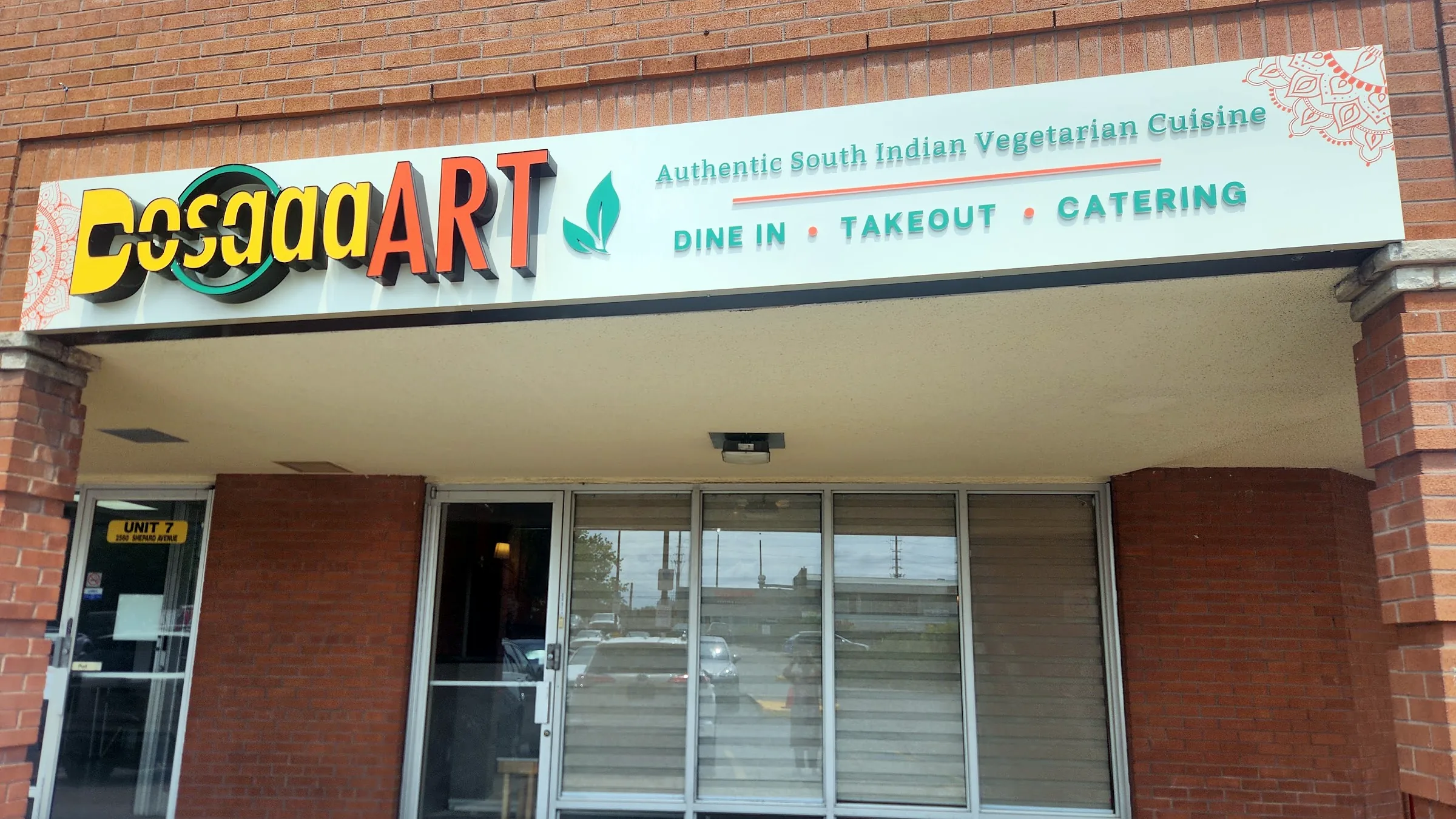 DosaaaART storefront on Shepard Avenue, Mississauga: dine in, takeout and catering